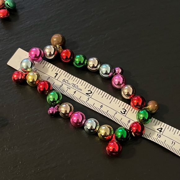 Christmas Holidays Multicolor Beaded Bells Set with Ring Earrings & Bracelet - Picture 5 of 14